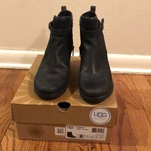 UGG black ankle booties.barely worn